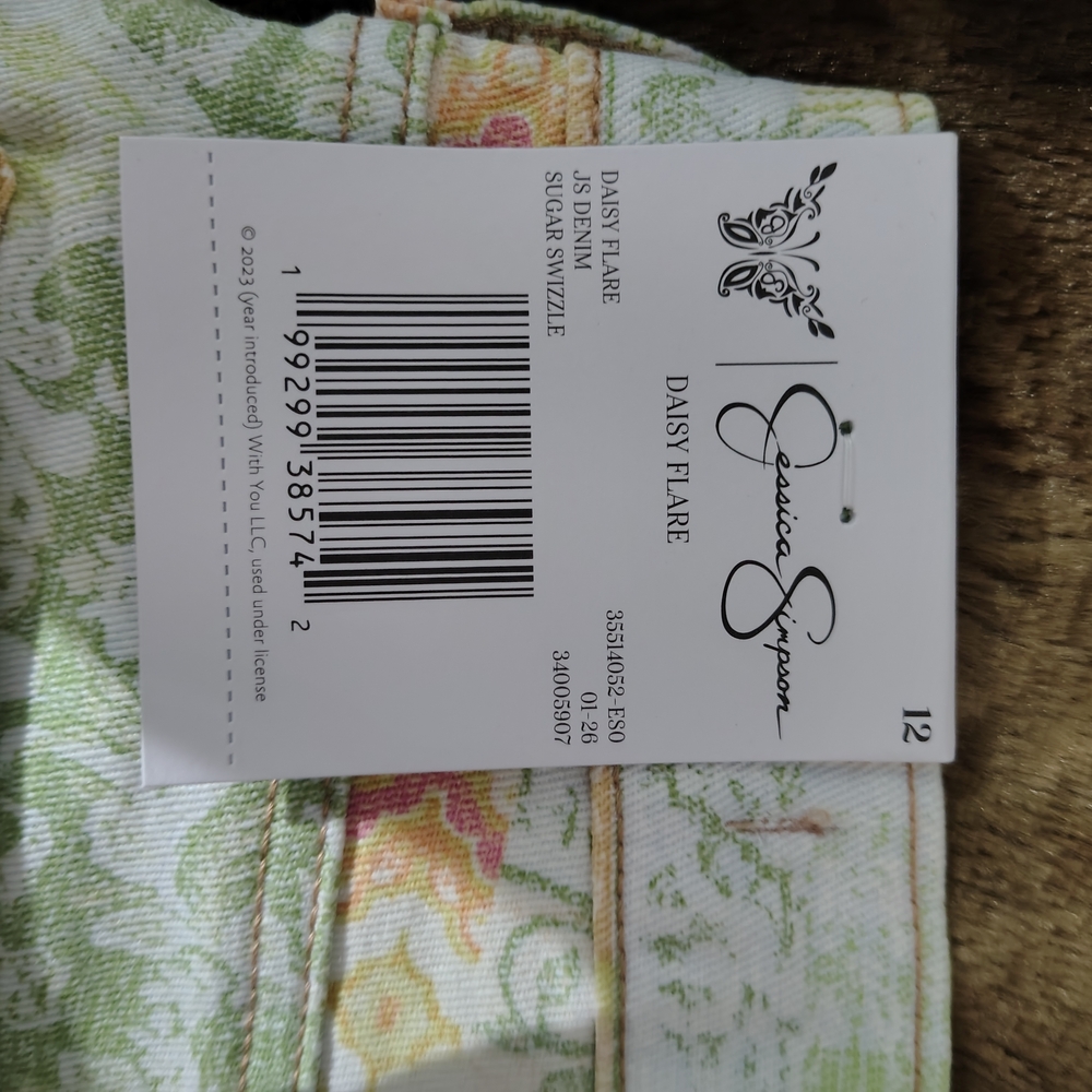 Jessica Simpson Daisy Flare Floral Jeans - Picture 2 of 8